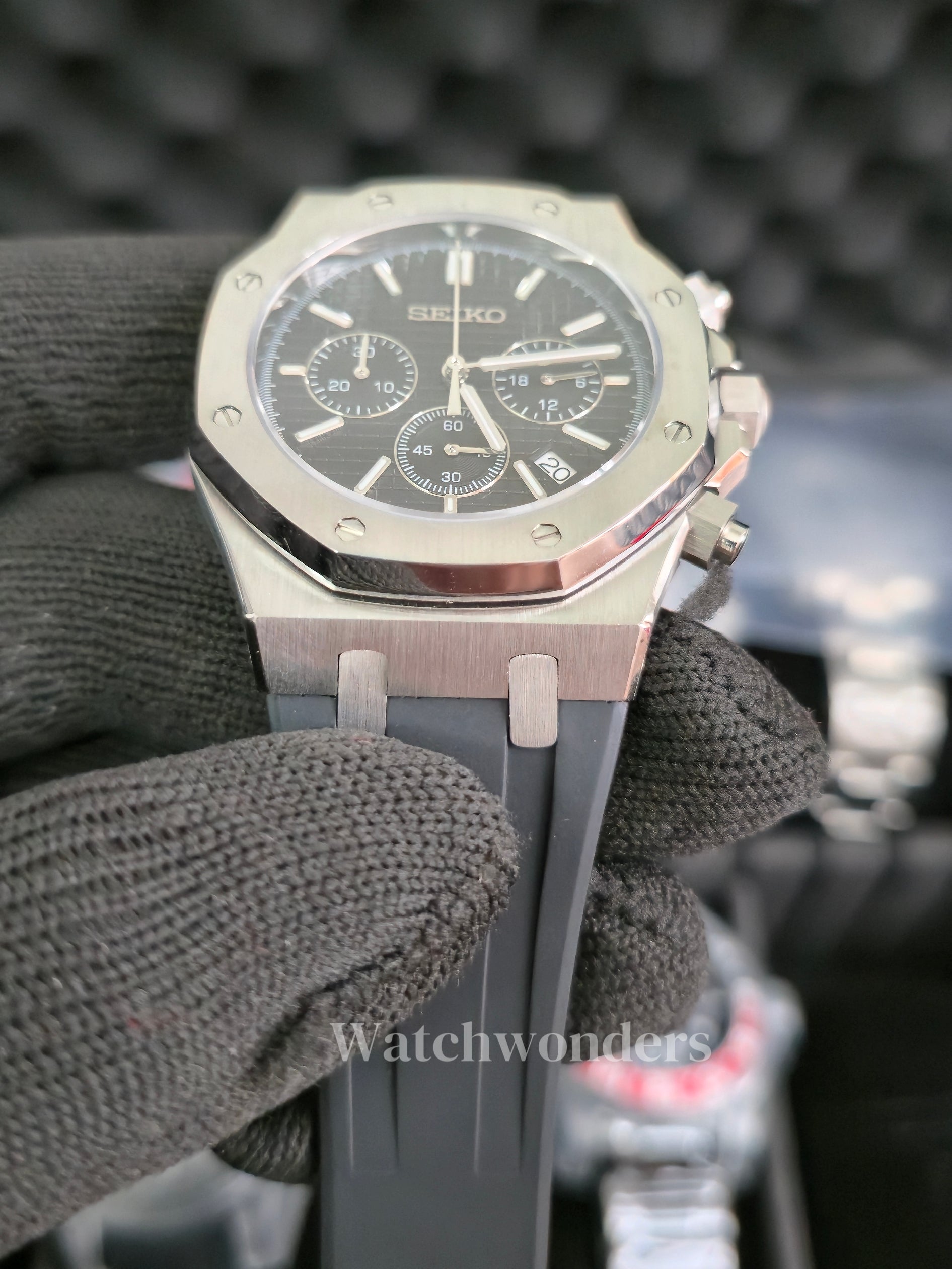 SEIKOMOD ROYAL OAK BLACK八角橡木