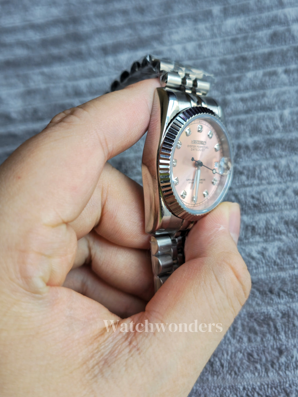 SEIKOMOD DATEJUST PINK DIAMOND 微粉砖石