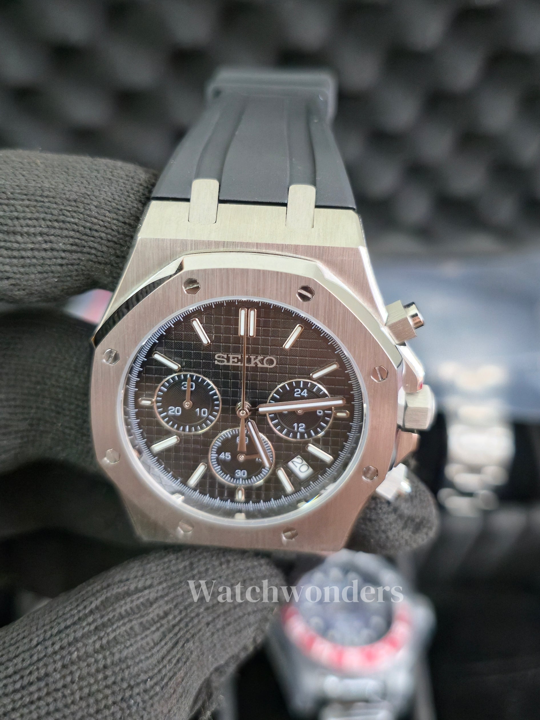 SEIKOMOD ROYAL OAK BLACK八角橡木