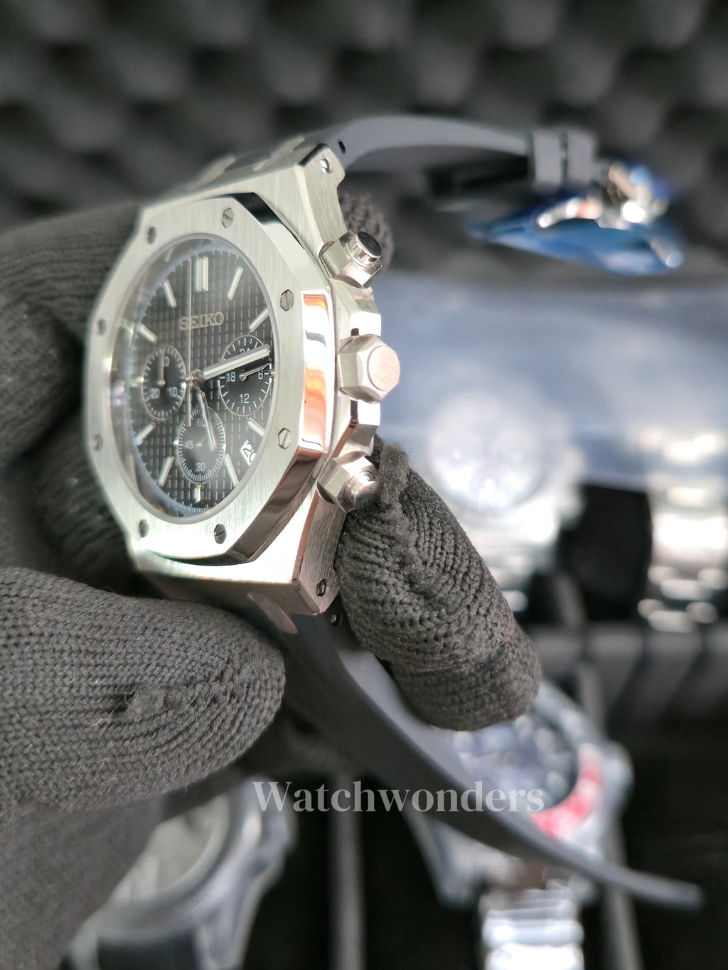 SEIKOMOD ROYAL OAK BLACK八角橡木