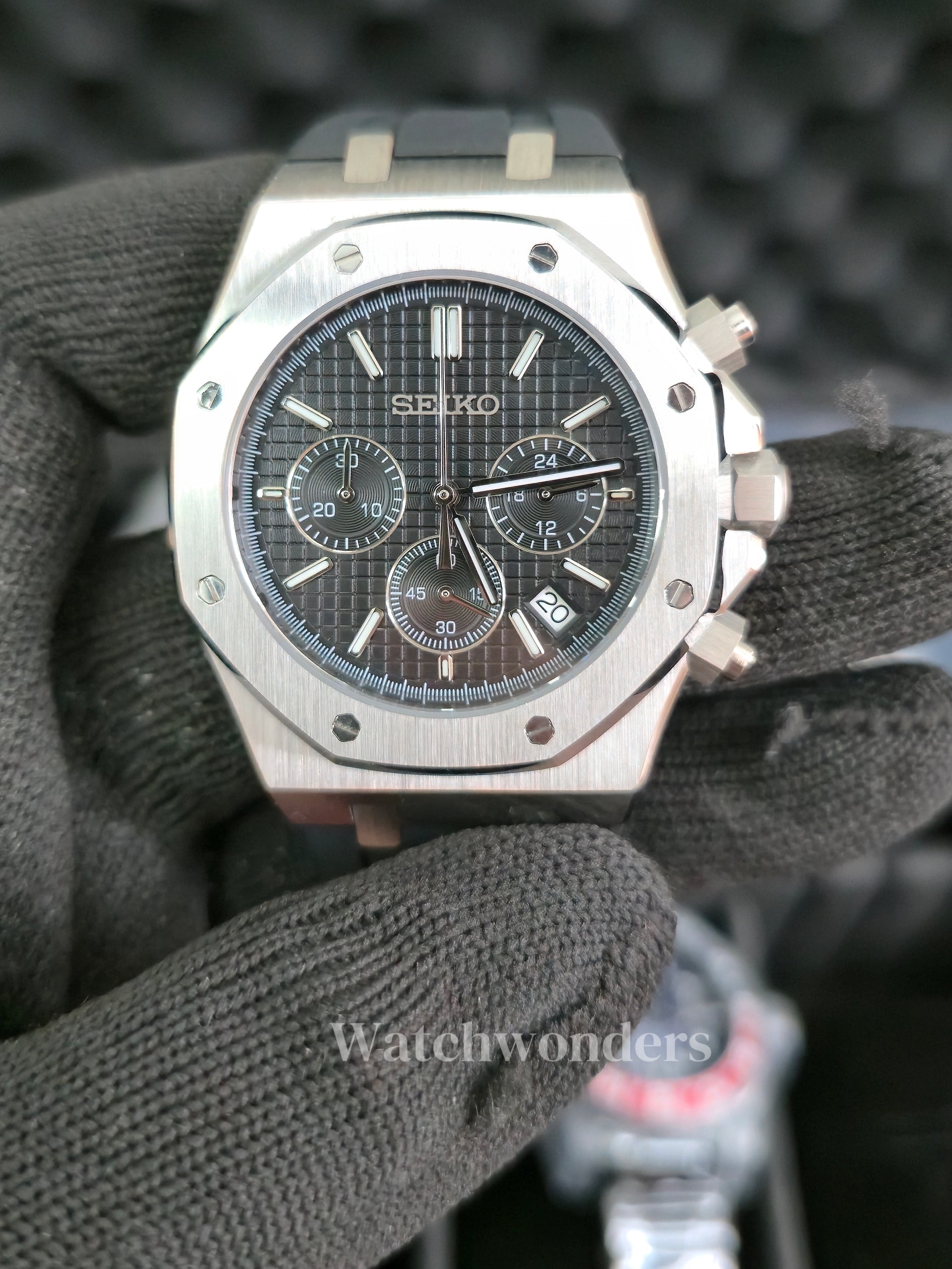 SEIKOMOD ROYAL OAK BLACK八角橡木