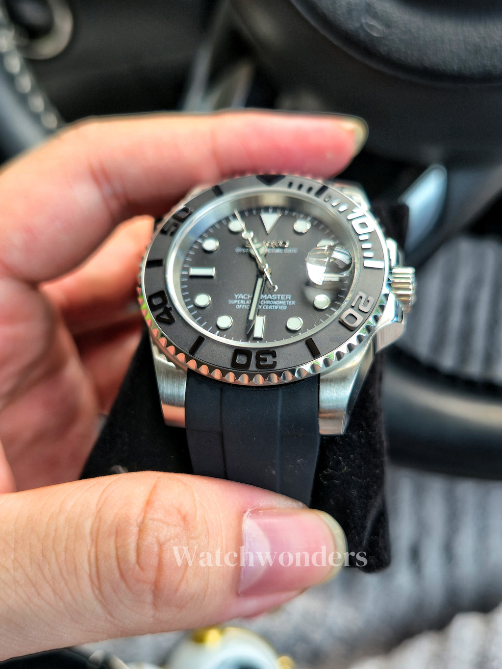 SEIKOMOD YATCH MASTER SILVER BLACK黑银水挺
