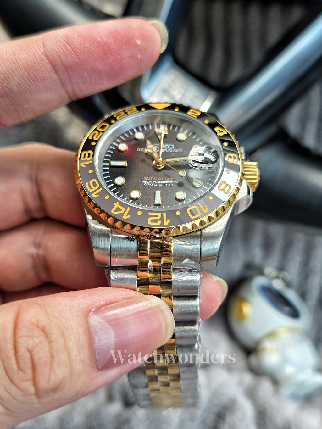 SEIKOMOD GMT GOLD帝王渐金