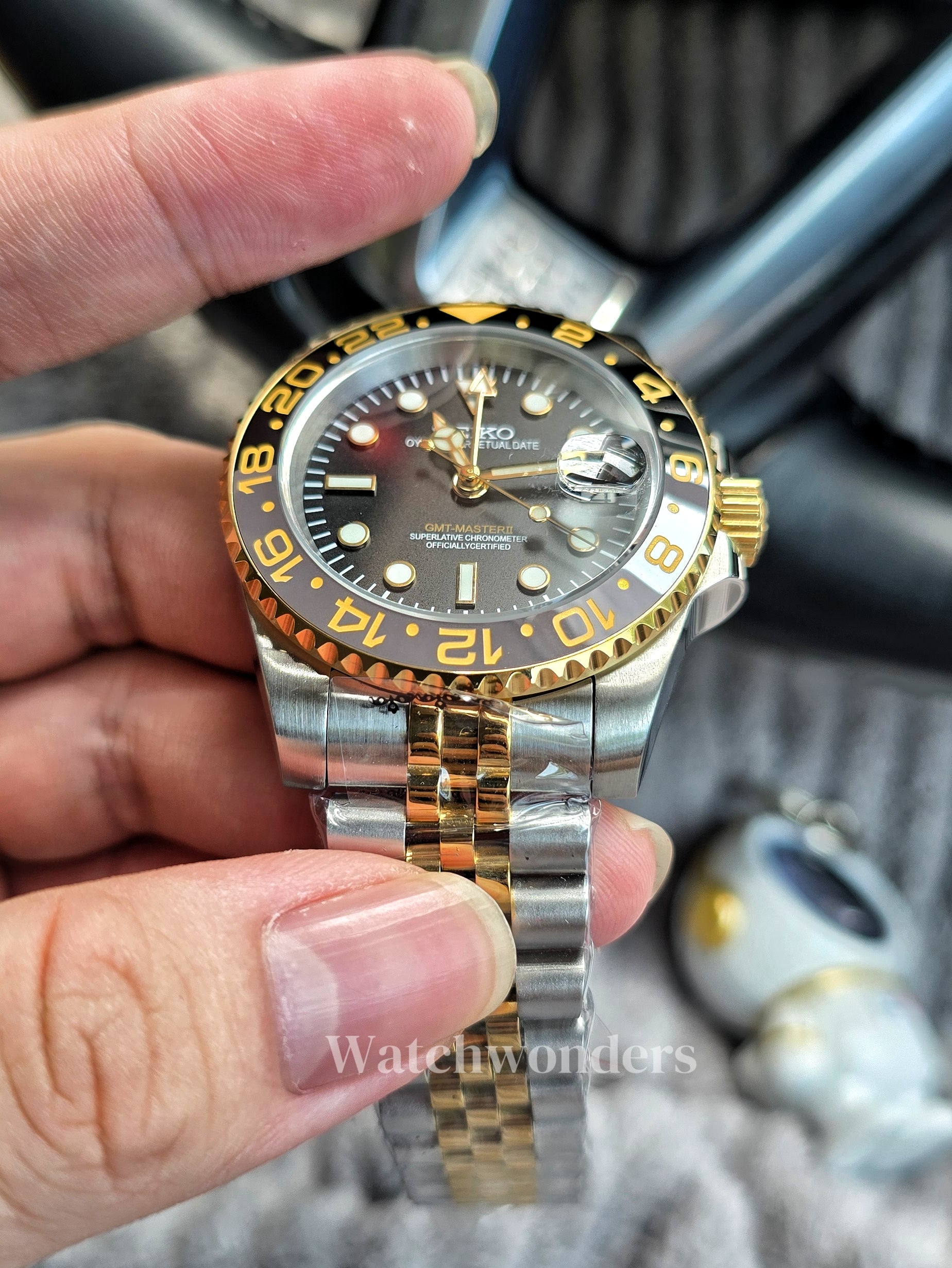 SEIKOMOD GMT GOLD帝王渐金