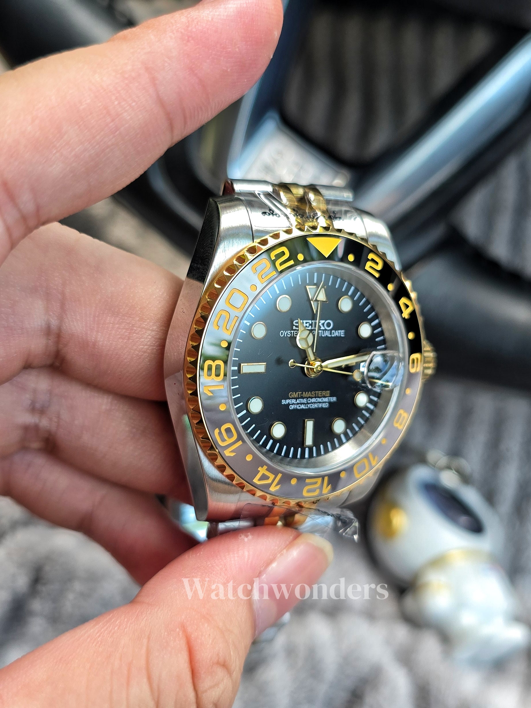 SEIKOMOD GMT GOLD帝王渐金